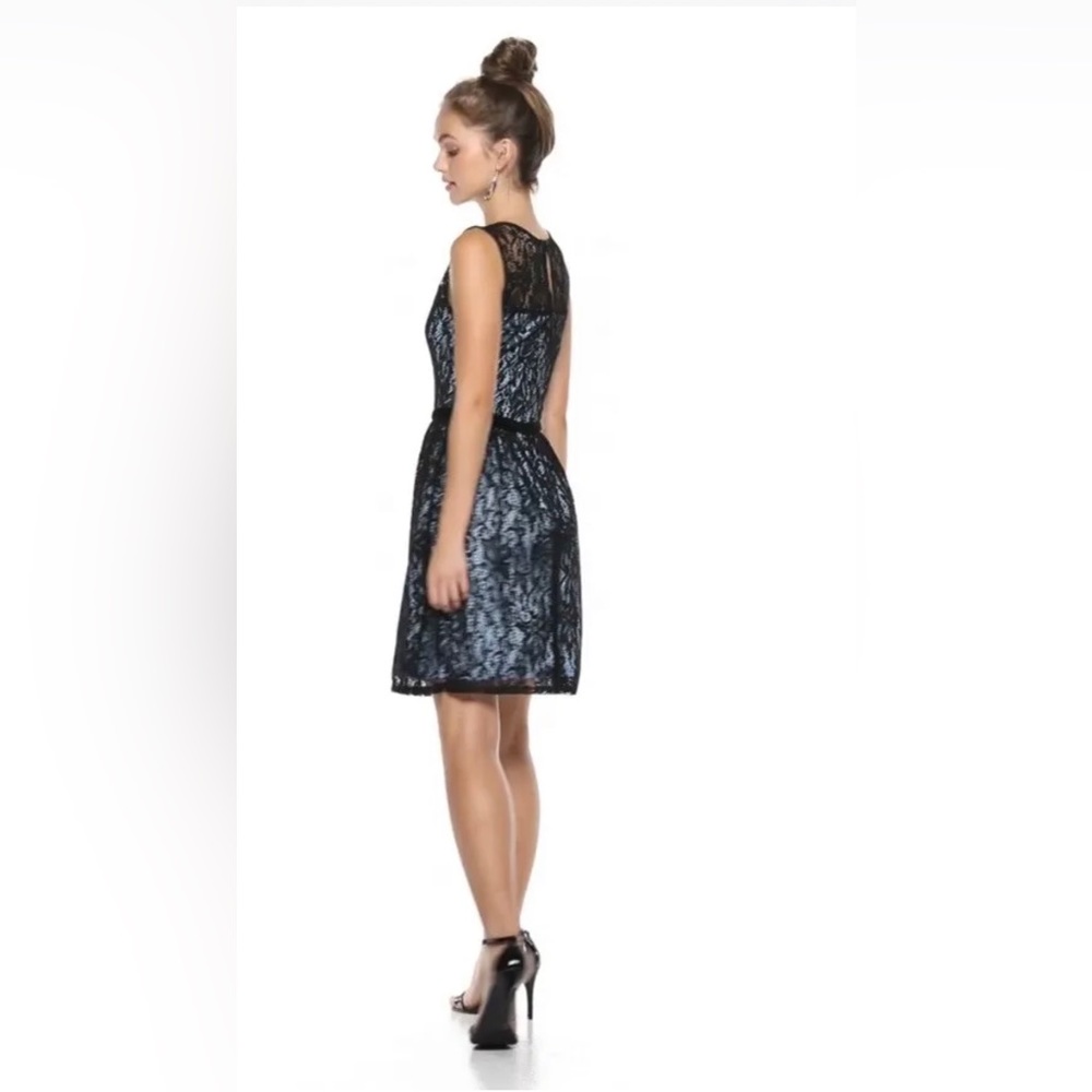 NEW Disney Nutcracker Four Realms Juniors Dress Size M Black Lace Blue Underlay - Picture 7 of 11